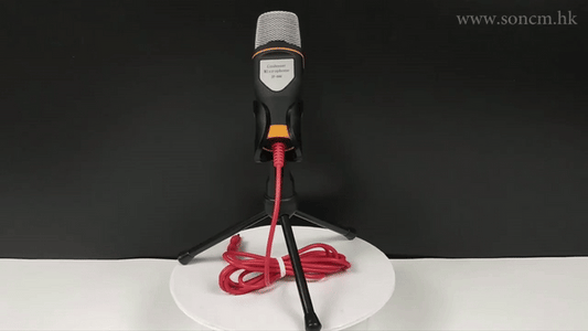 Condenser Microphone with Shock Mount, for Music Production, Vocal Recording, Streaming and Podcasting (Red)